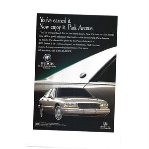 Buick Park Avenue 3800 Series II V6 Car Auto 1990s Vintage Print Ad